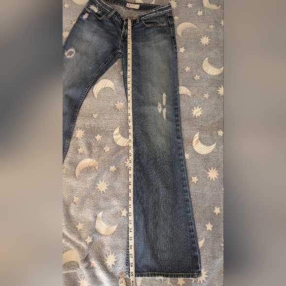 BKE Star distressed/faded blue jeans sz 28x33.5 PLEASE READ DESCRIPTION! - Picture 7 of 9
